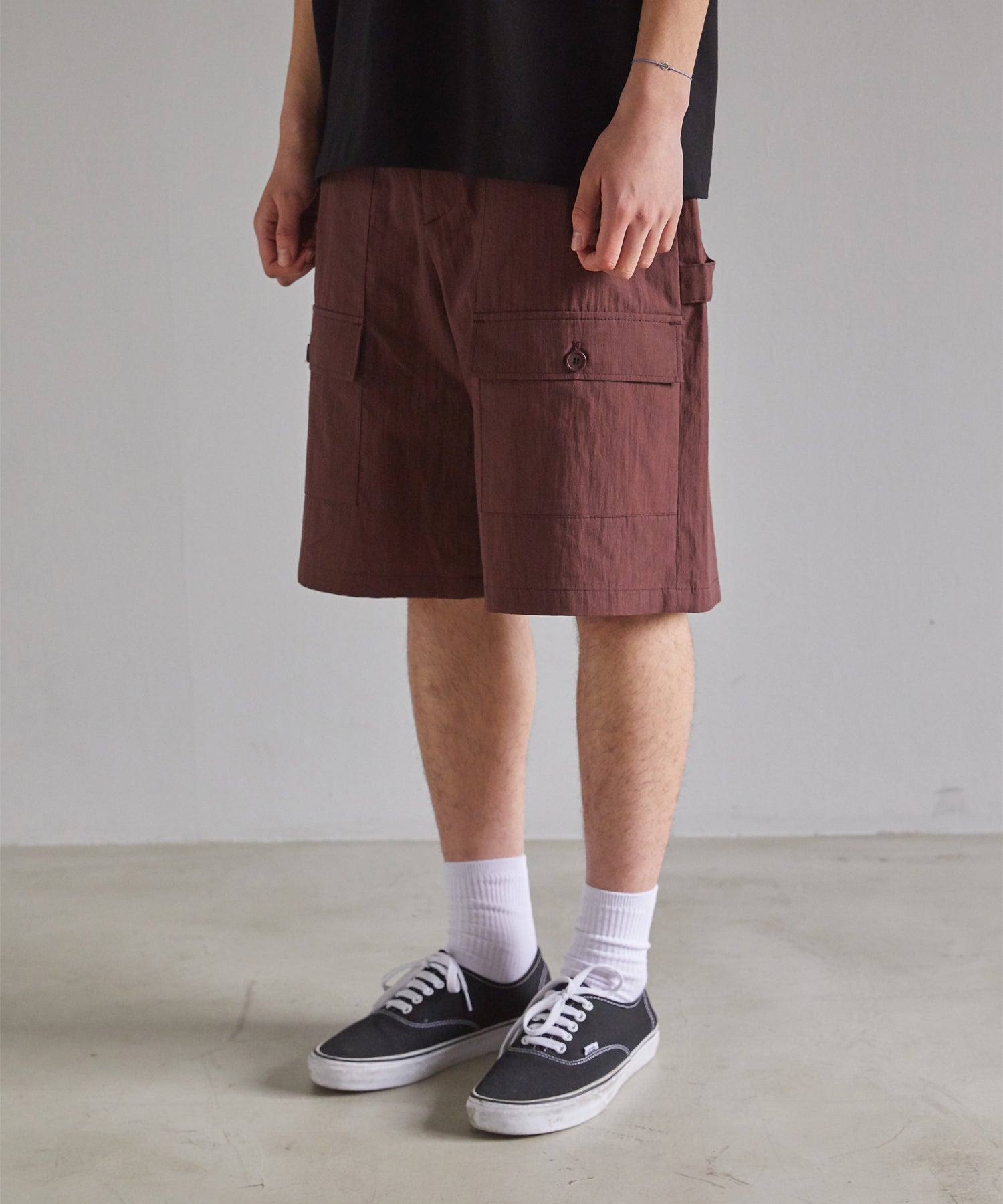 Fatigue Pocket Half Pants (Brown)