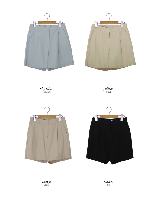 コットン100％ショートパンツ (6color)