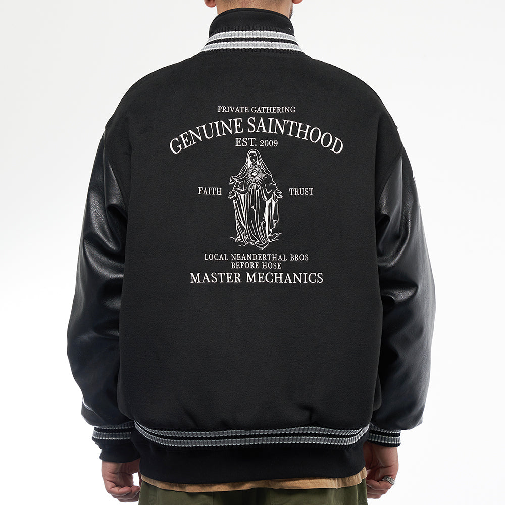 SP GRACE STADIUM JACKET-BLACK