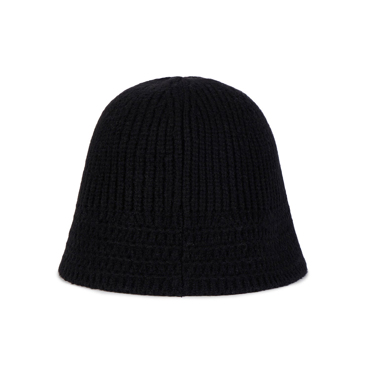 VA Square Applique Knit Bucket Hat / Black