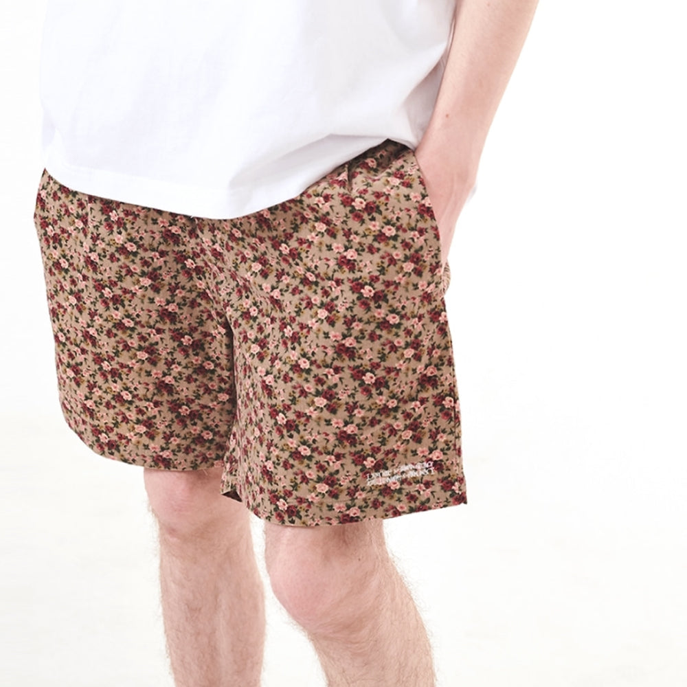 FLORAL SHORTS - BLACK