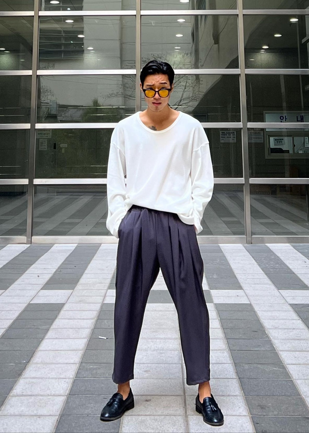 Three Pintuck Span Slacks 3COLOR