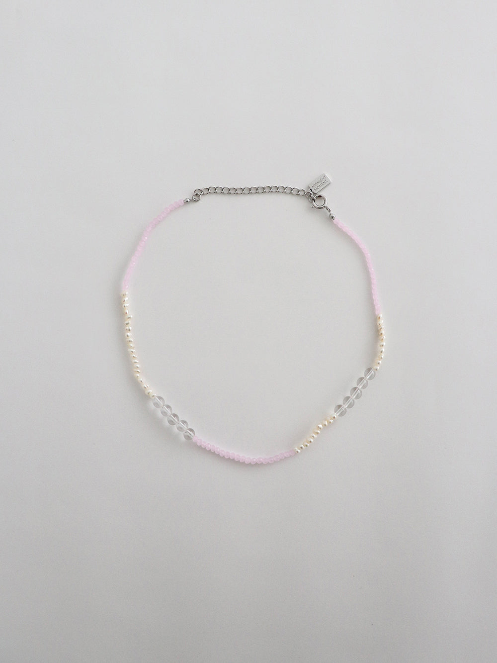 pink quartz necklace