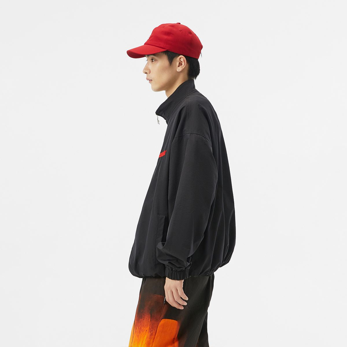 FMACM 23AW Embroidered Logo Nylon Loose Jacket