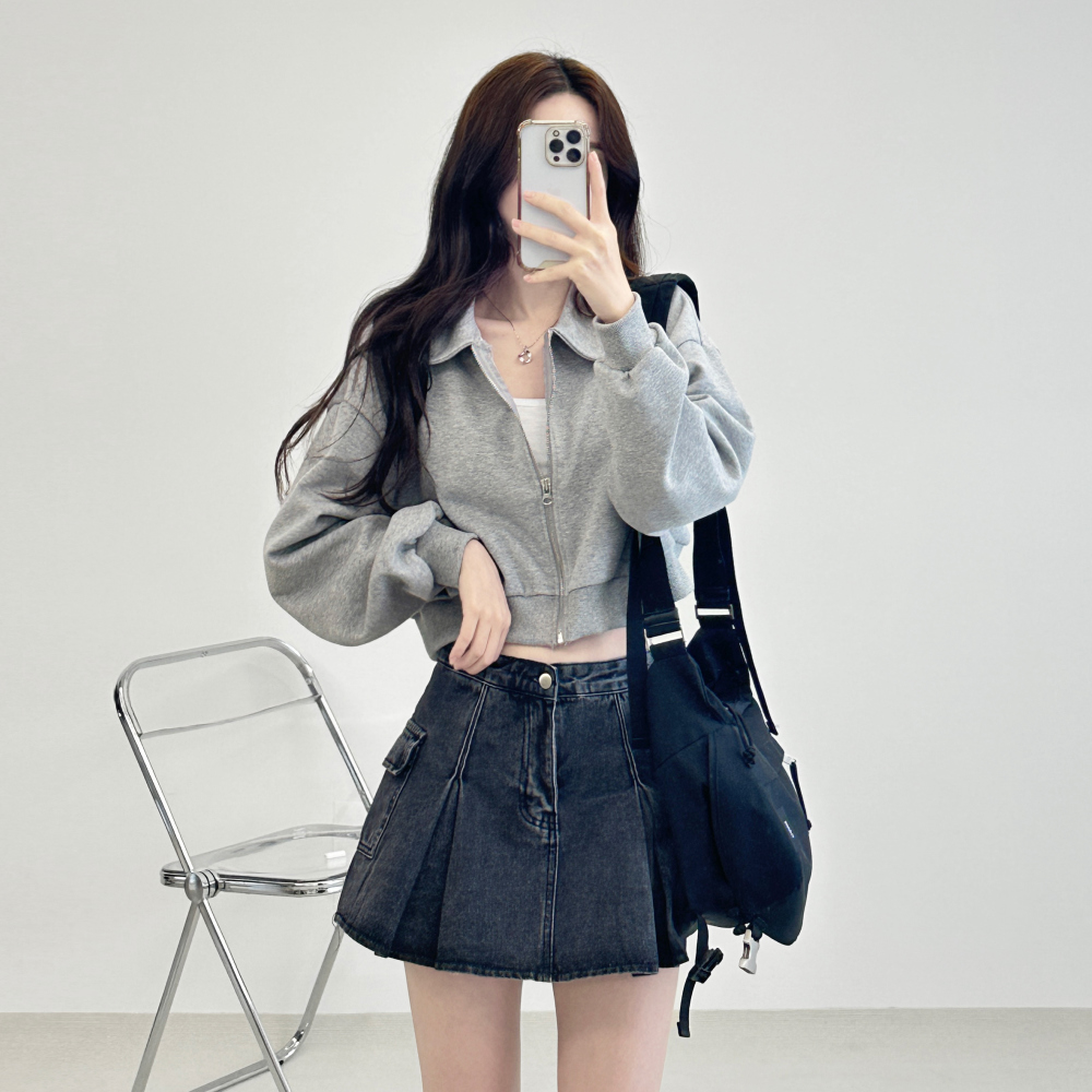 Cargo pleated mini skirt