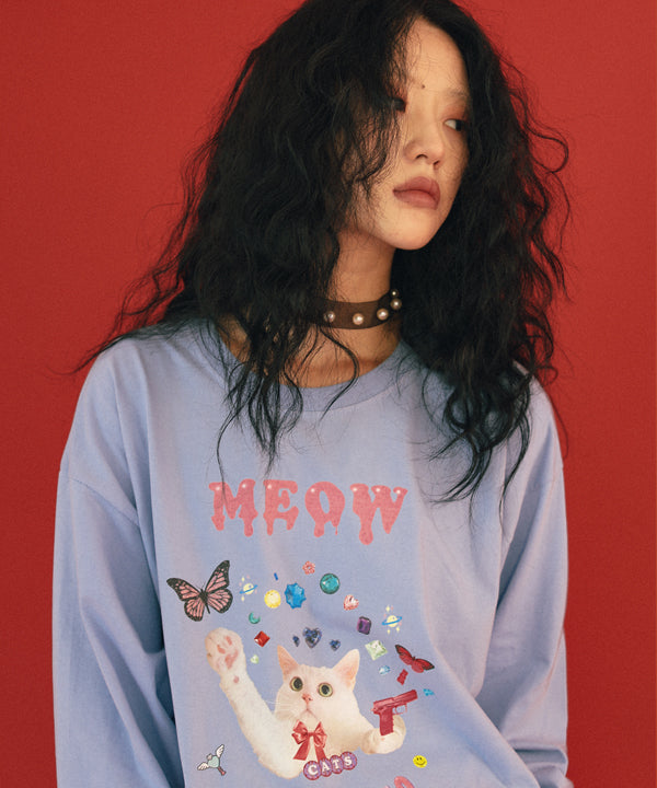 0 2 meow meow cat t-shirt