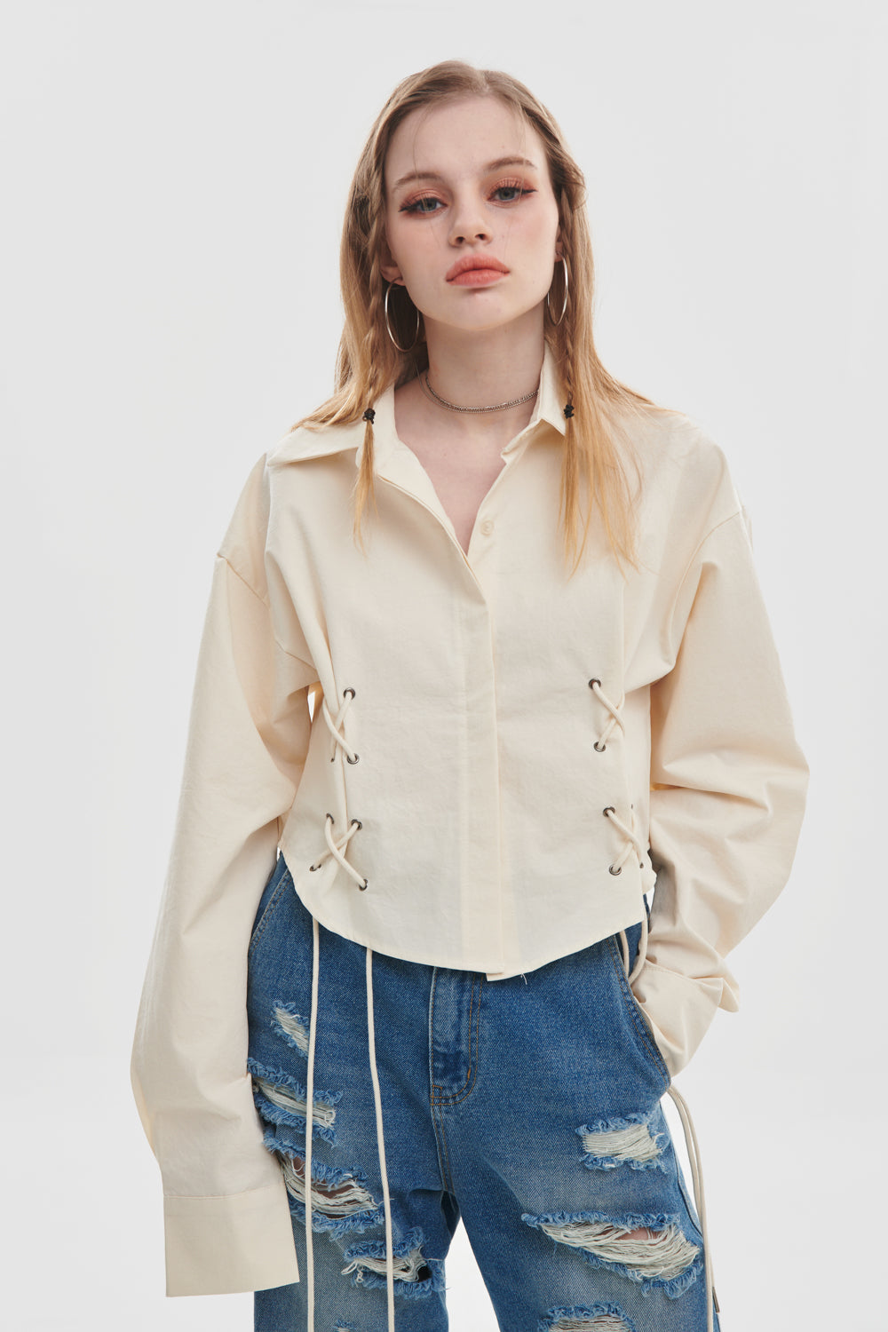 EYELET SHIRT