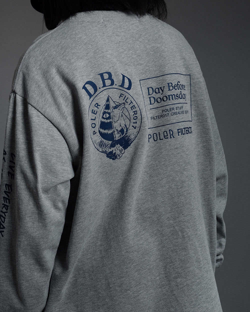 Filter017® X POLeR® D.B.D グラフィック厚手ロゴ長袖Tシャツ