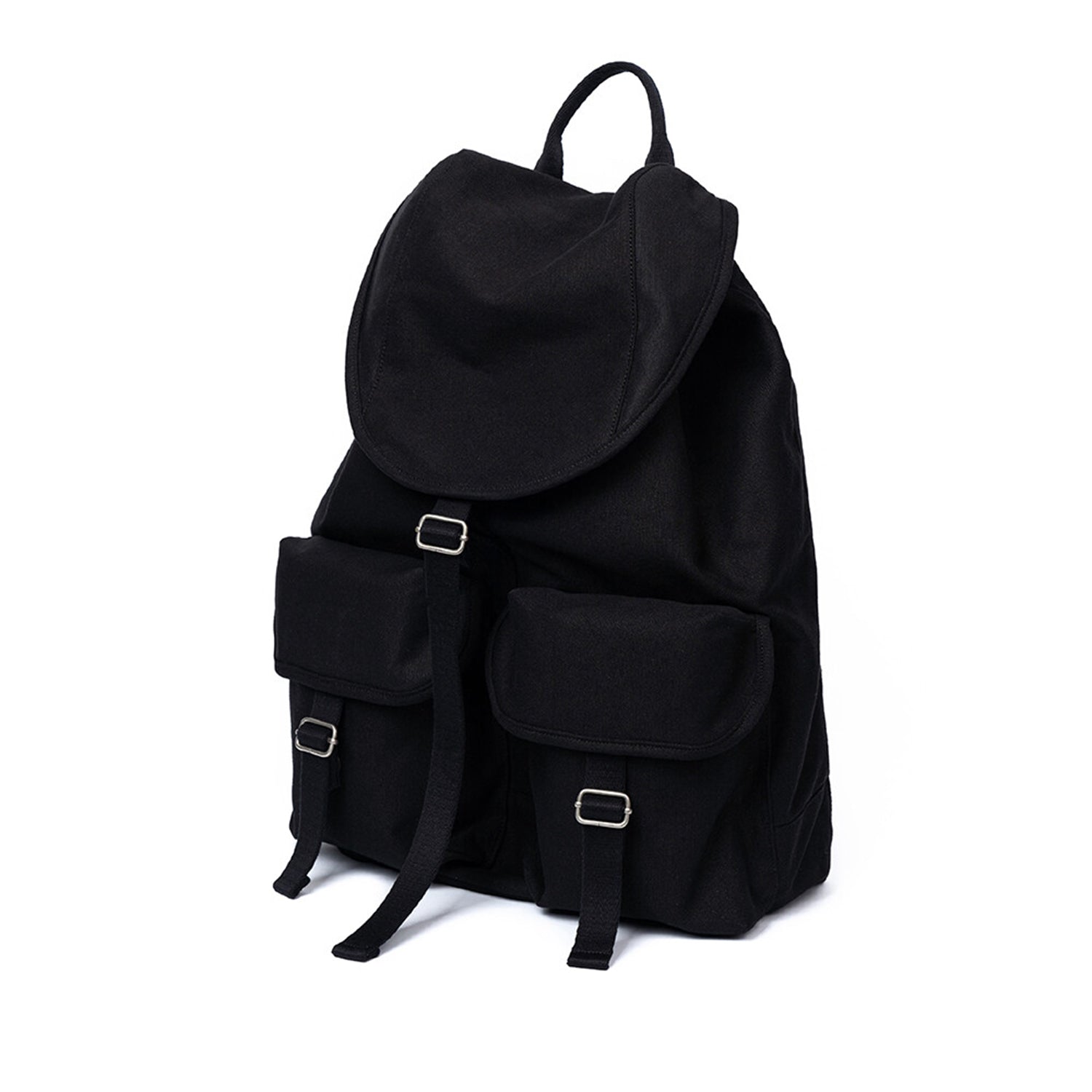 [After Pray Edition] 2-Pocket Cotton Cargo Rucksack (Black)