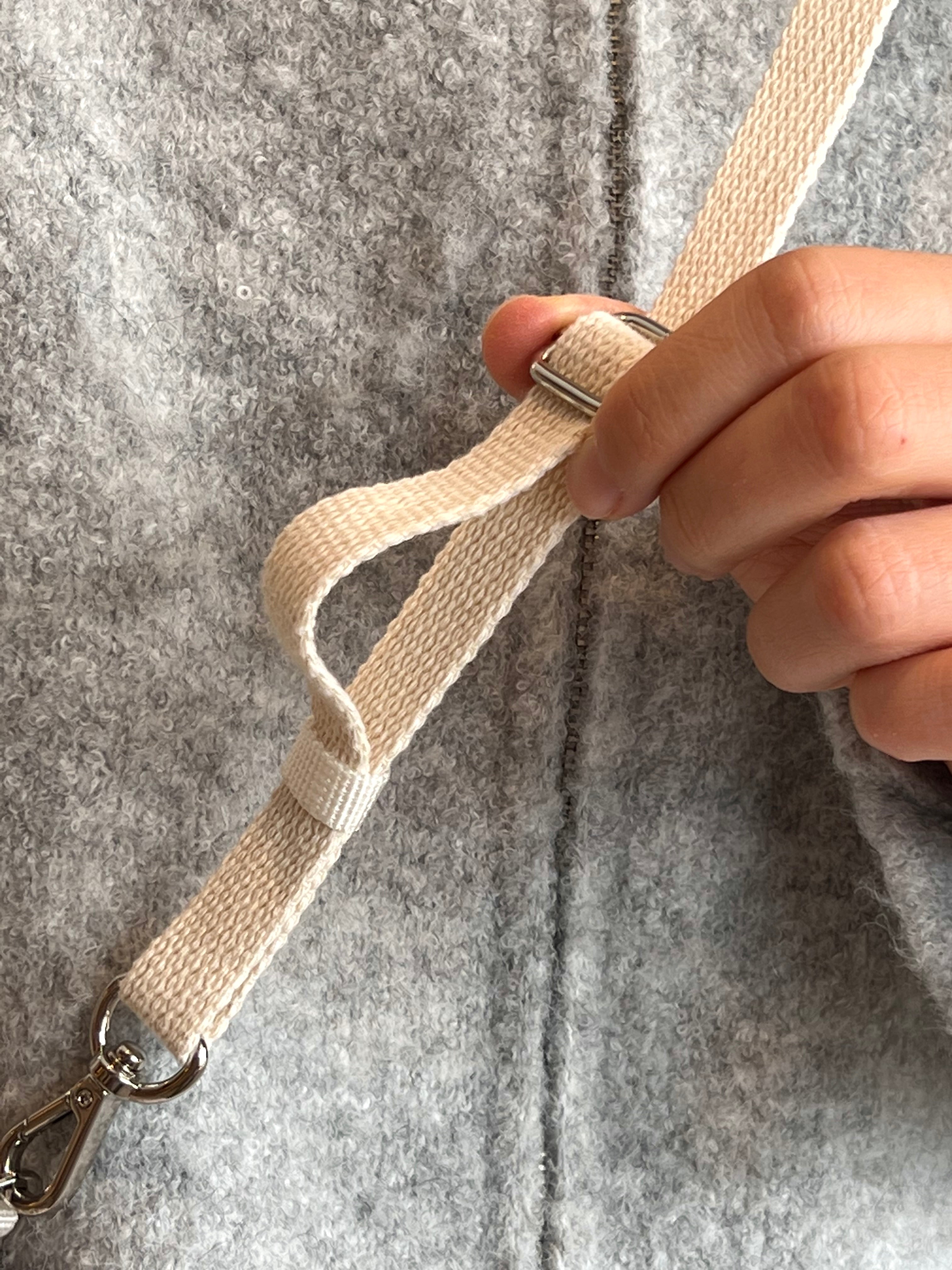 Ribbed fabric String cross bag mini