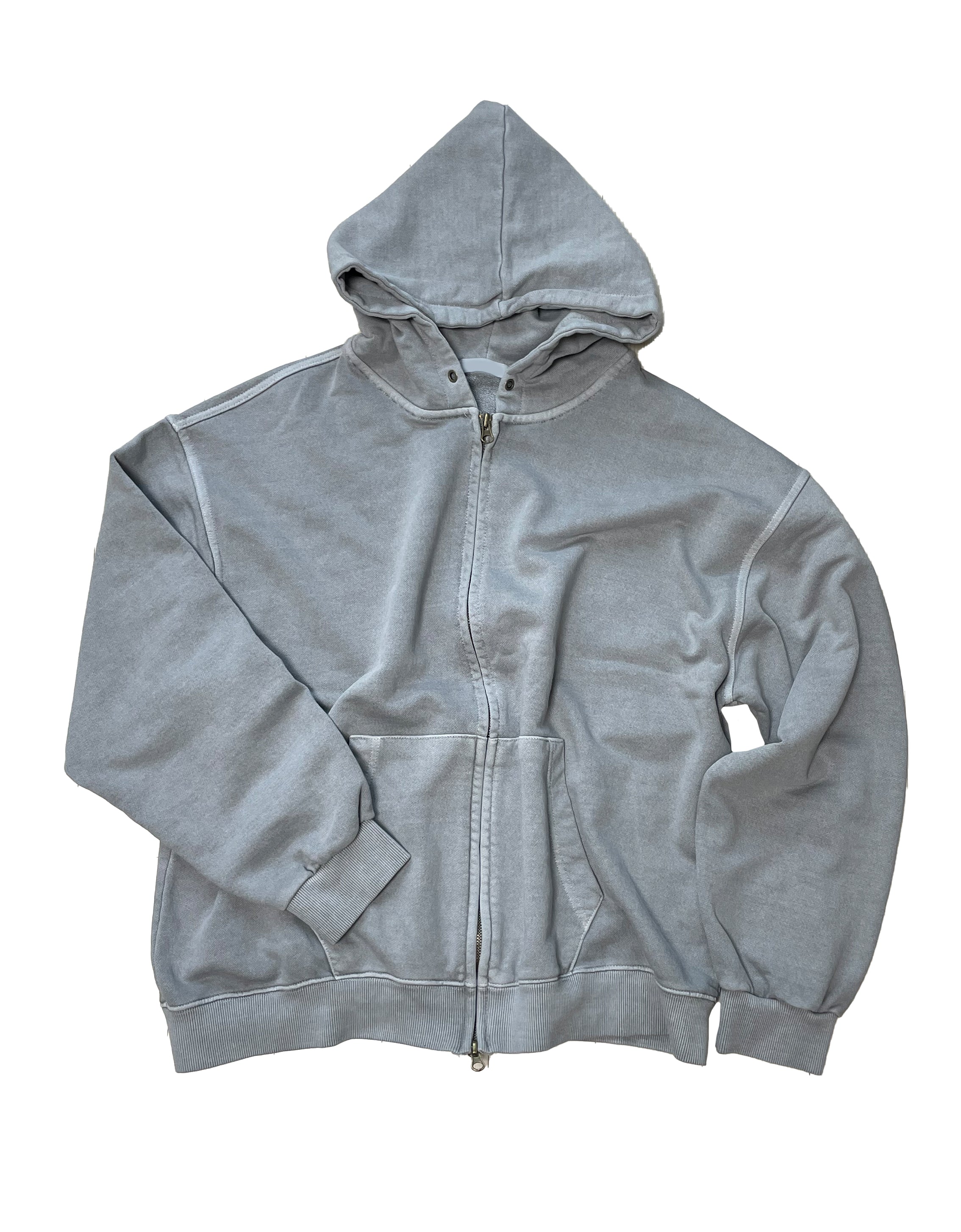 Pigment hooded zip-up