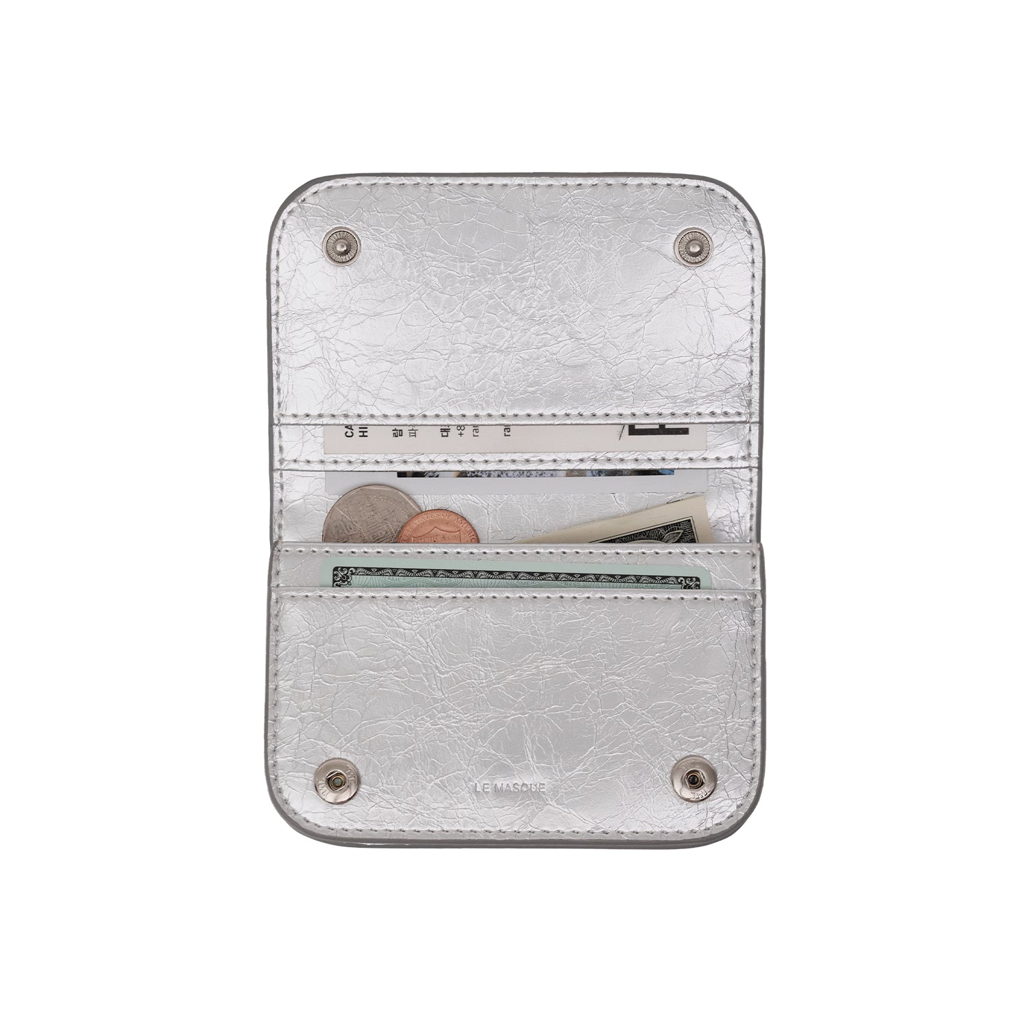 DOT Compact Card Wallets silver