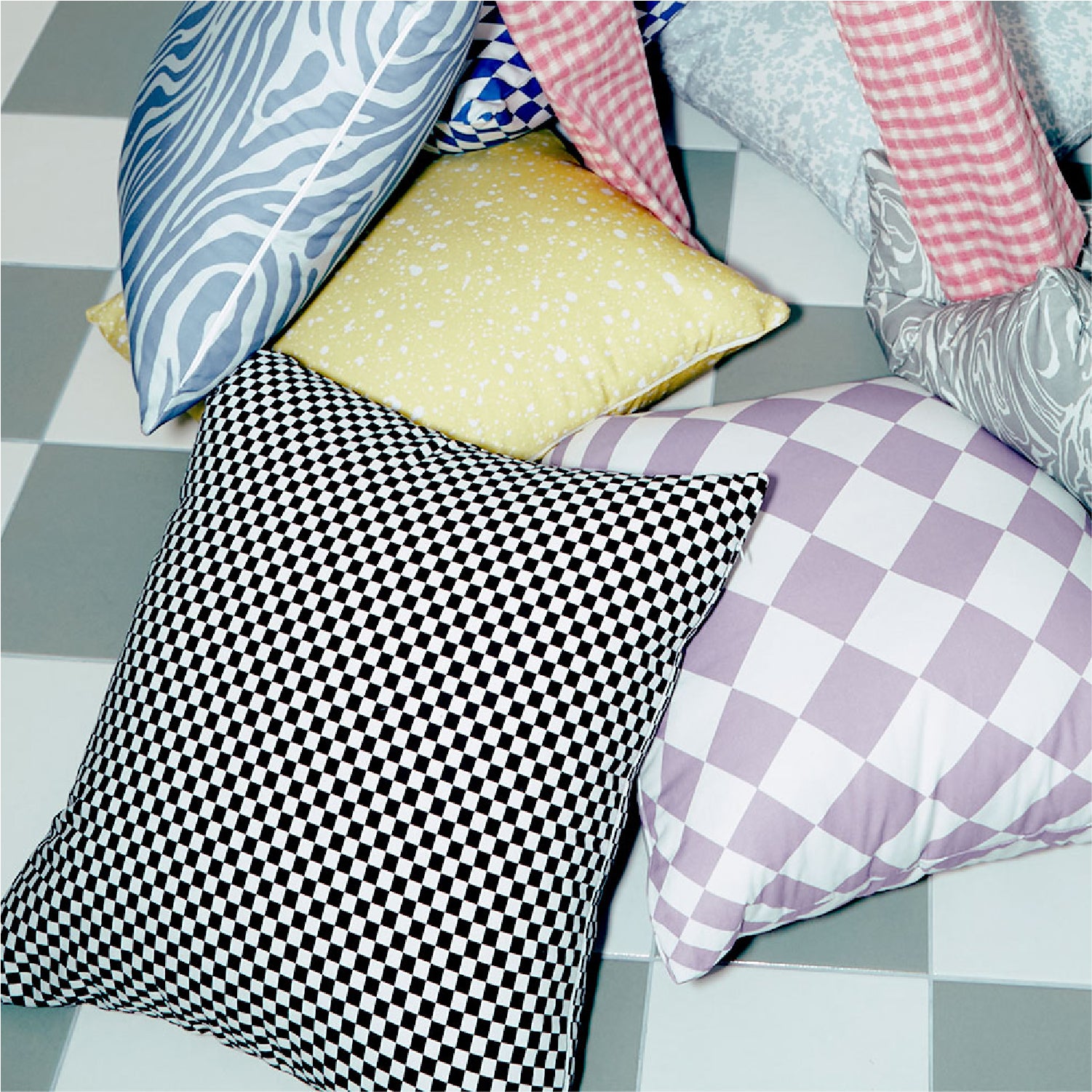 cushion cover - small checkerboard