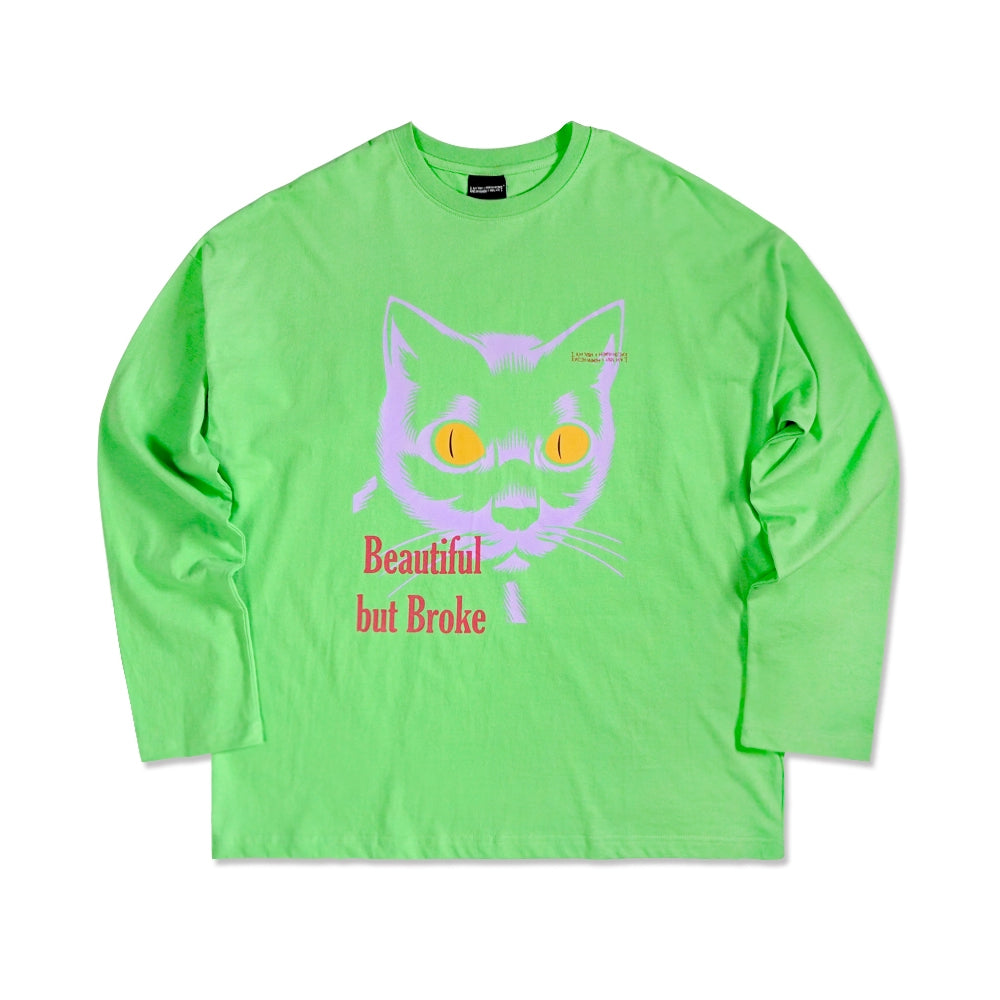 The Cat Face Long Sleeve T-Shirt (3color)