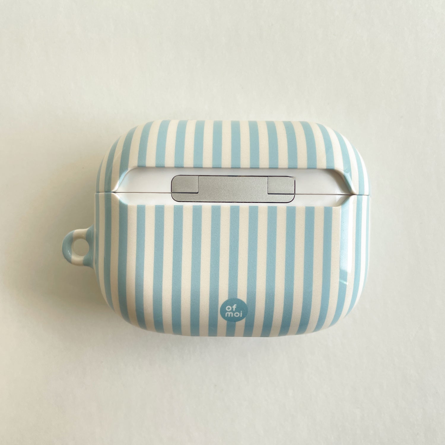 creamy blue hard glossy airpods case