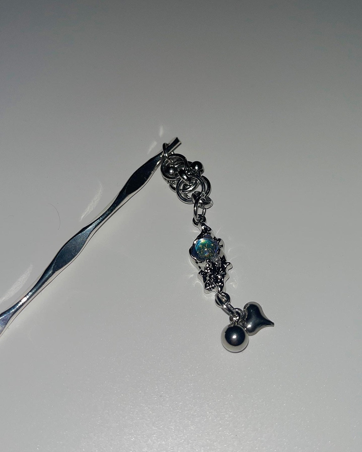 Pierced drop ornamental hairpin