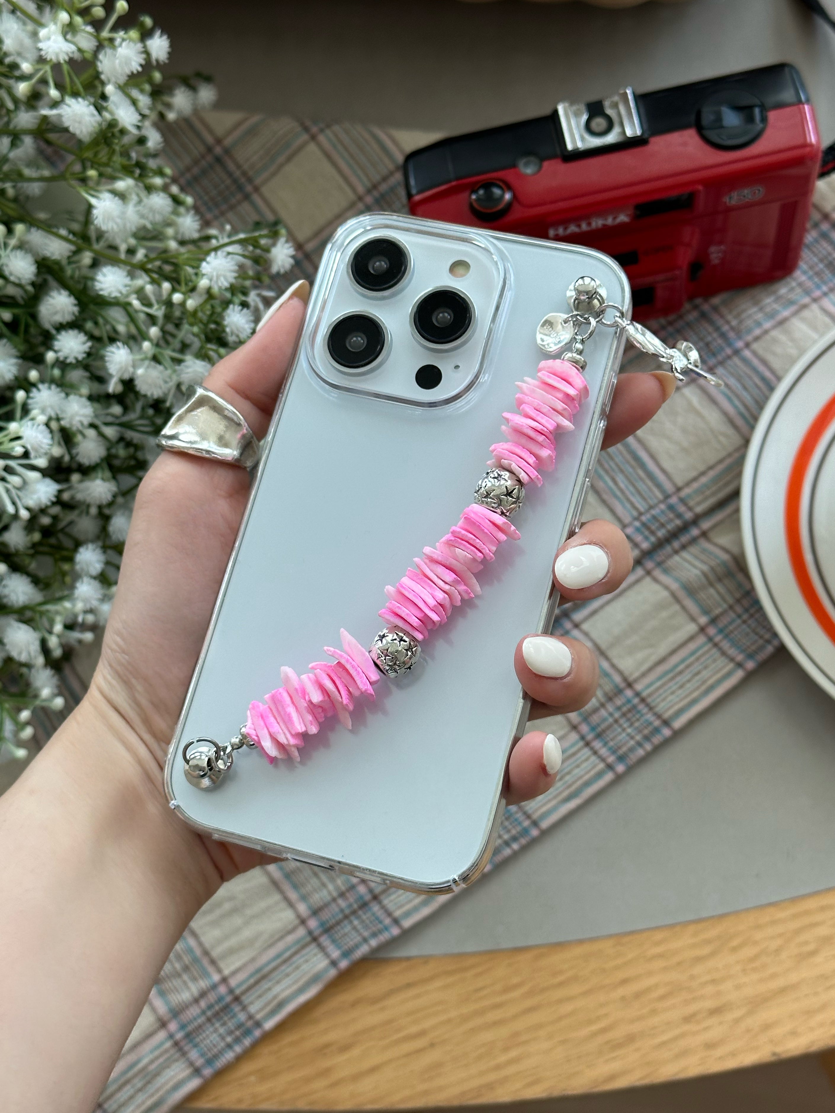 blanc hotpink iphone strap case