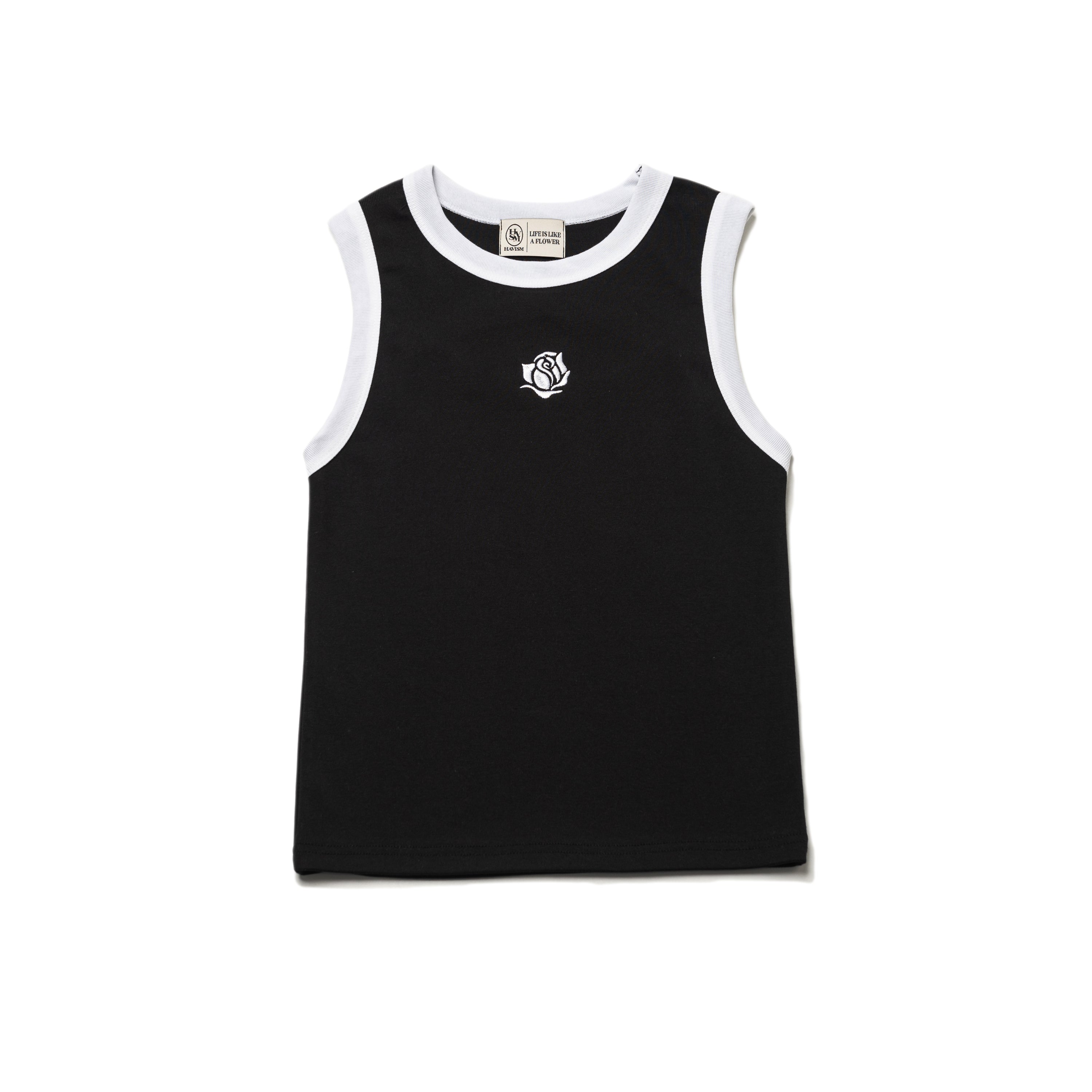 ROSE RINGER SLEEVELESS(BLACK)