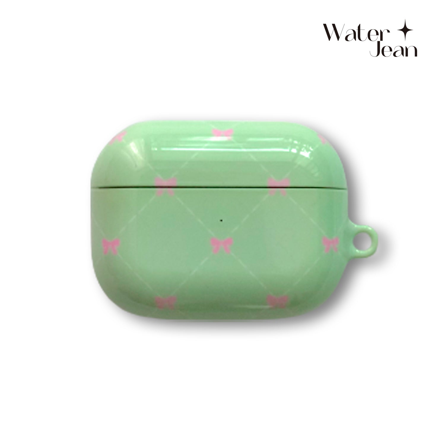 vintage ribbon airpods case (green)