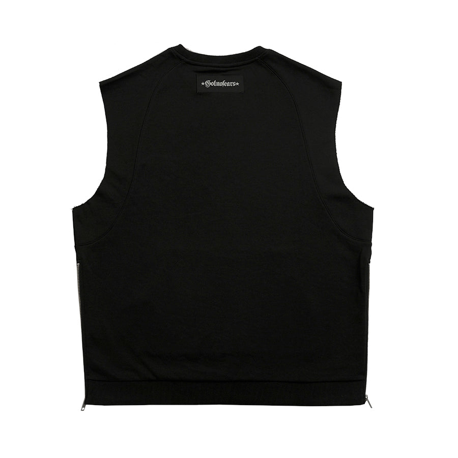 POUCH POCKET SLEEVELESS SWEATSHIRT