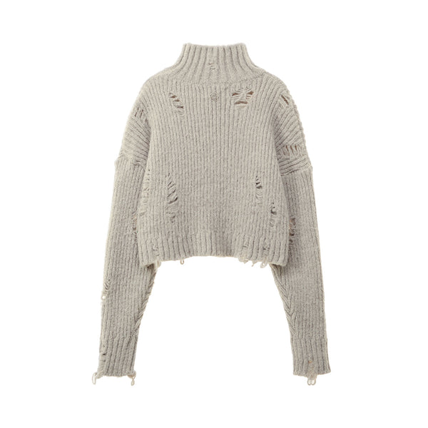 [23FW LSD COLLECTION] Turtleneck Crop Sweater_Oatmeal Grey