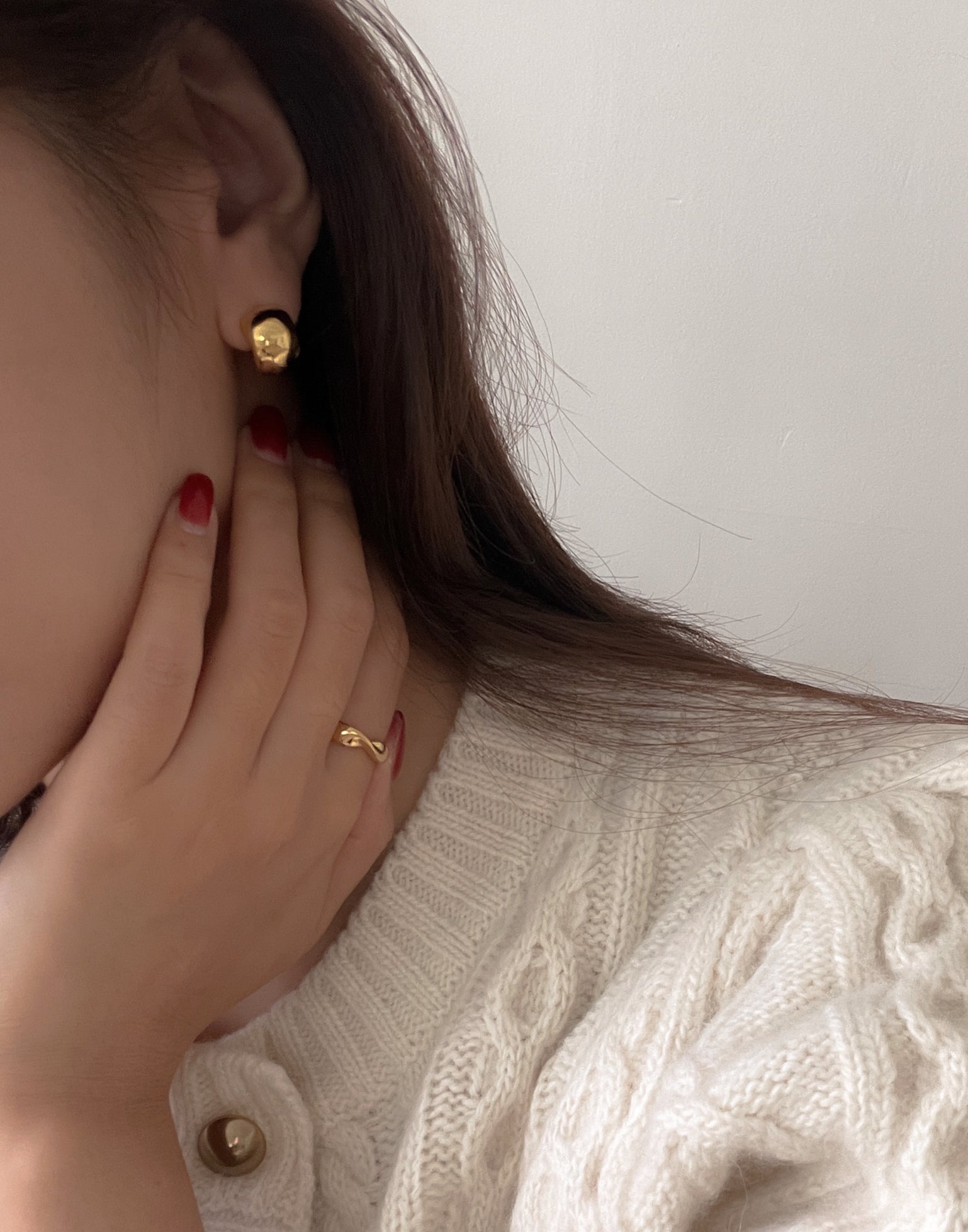 curve drop earring