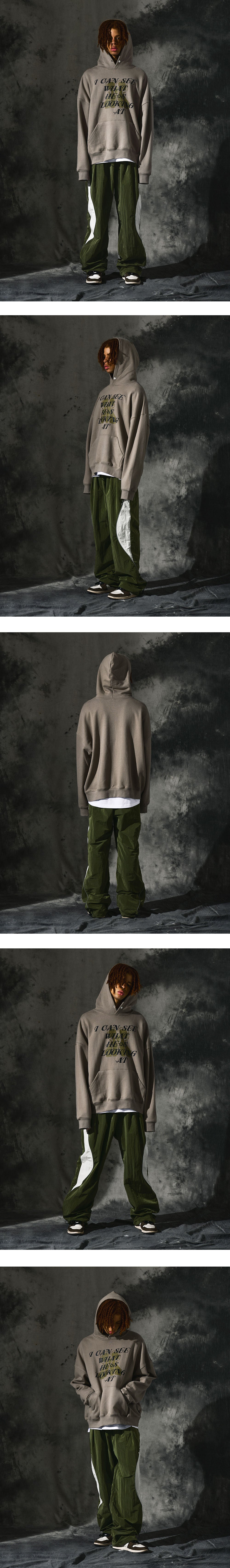 [Heavy Cotton]I See hoodie_Beige Brown