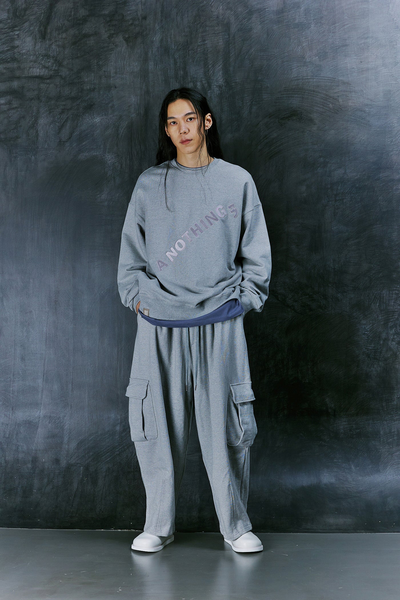 DIAGONAL-EMBROIDERY MTM (Gray)