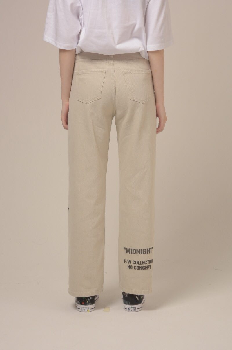 [unisex] C logo pants (ivory)