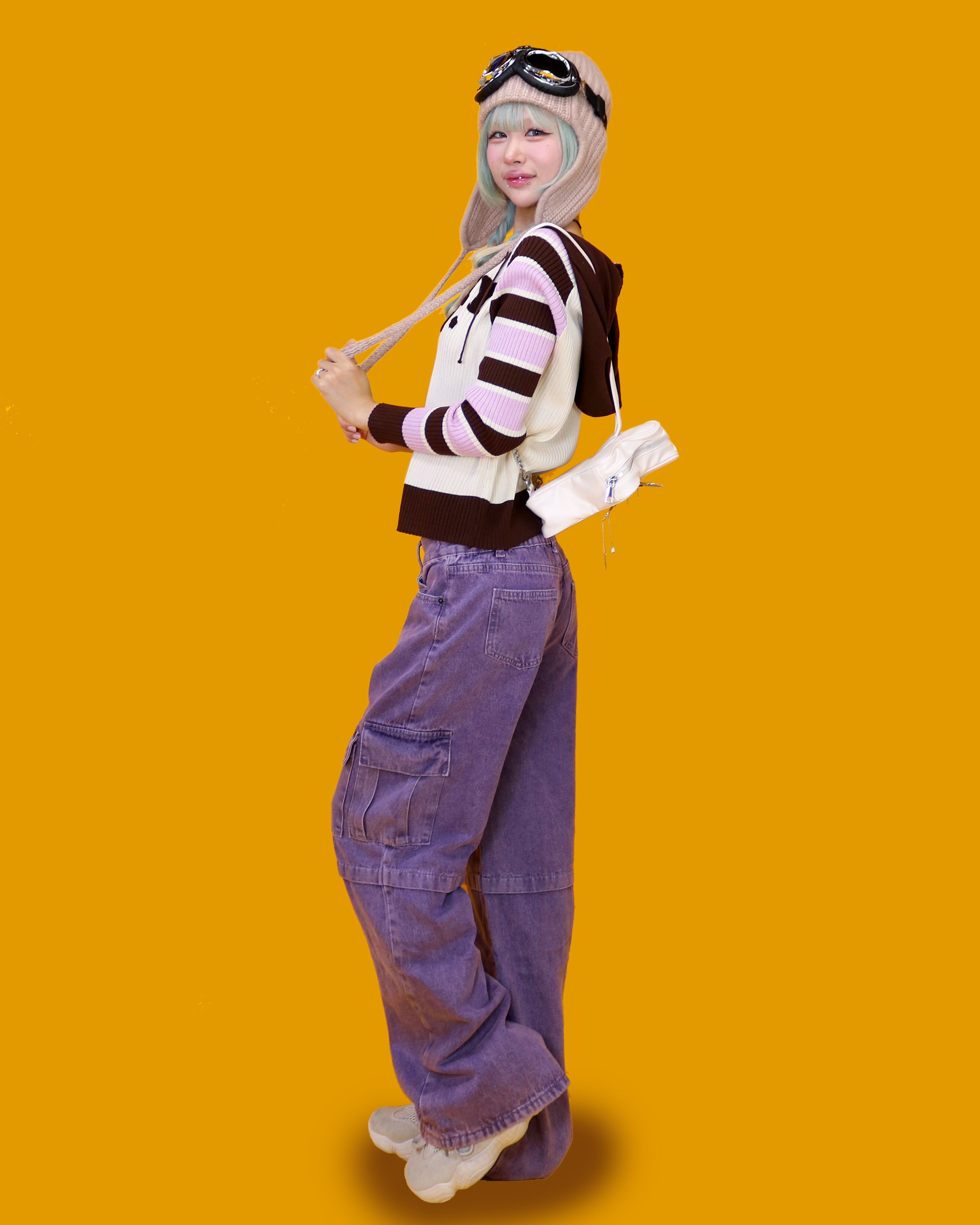 didi purple cargo pants