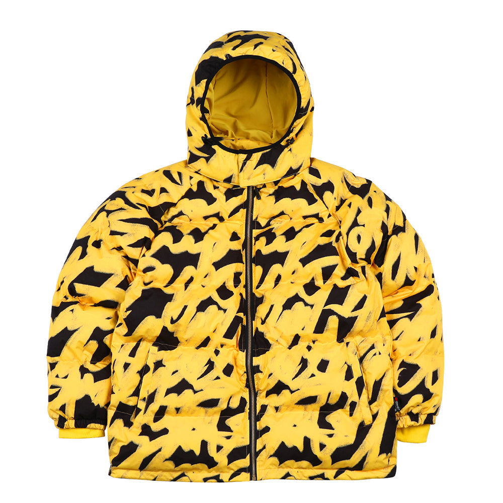 BSR2223FWJK002 SWIRLING LOGO  HOODIE WELLON PARKA YELLOW