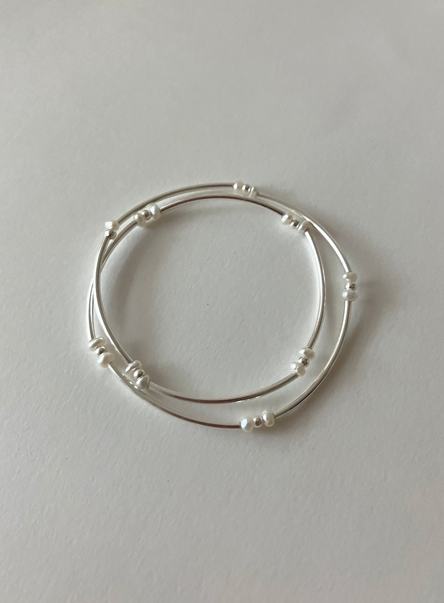 [92.5silver] tangle pearl bracelet