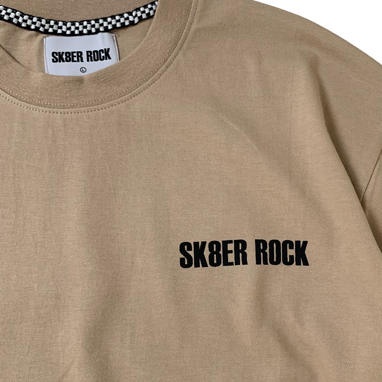 SK8ER ROCK LONG SLEEVE T-SHIRT BEIGE