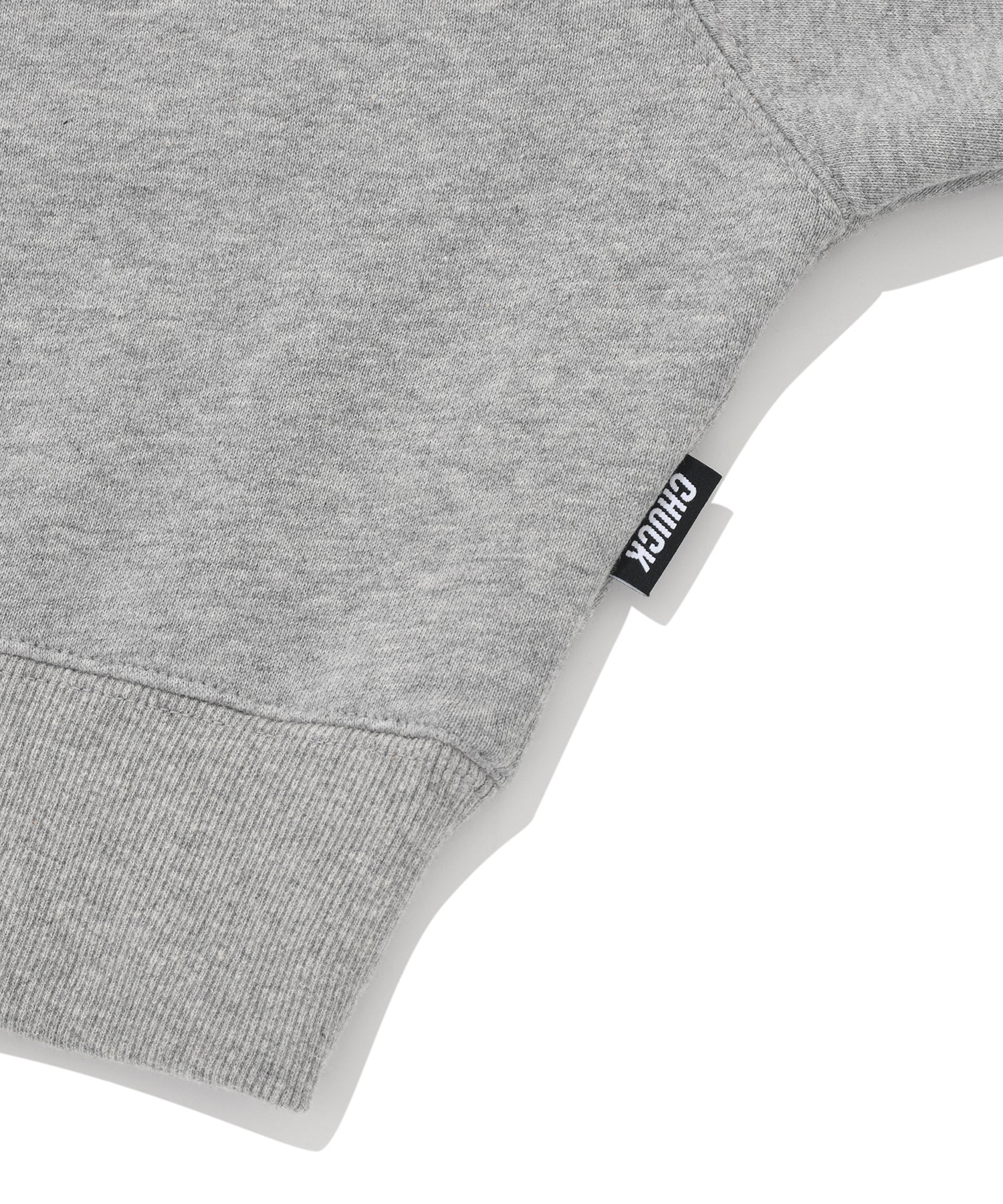 CHUCK シャープロゴクロップフーディ / CHUCK SHARP LOGO CROP HOODIE (GRAY)