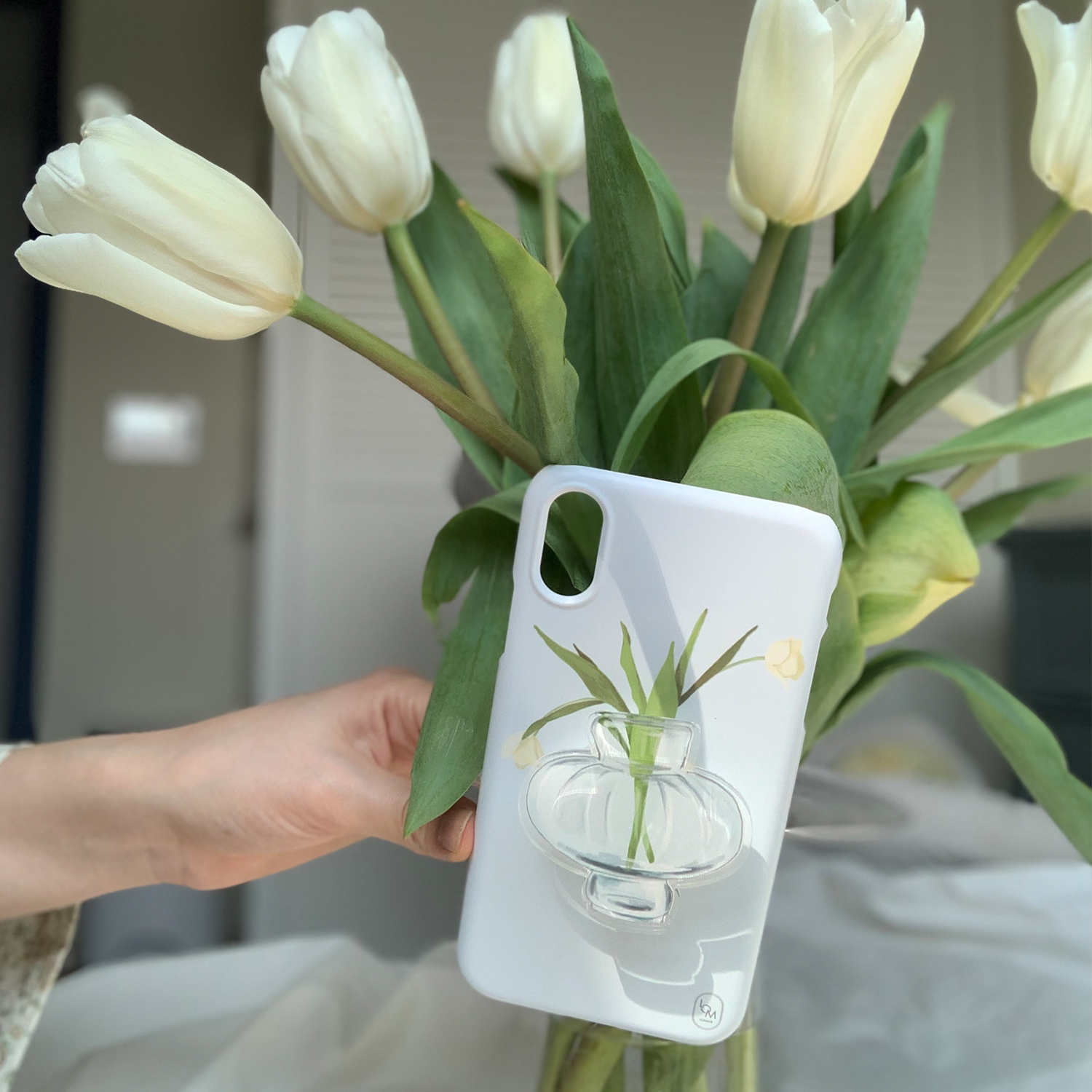 [SET] Bouquet series : Tulip phone case + griptok