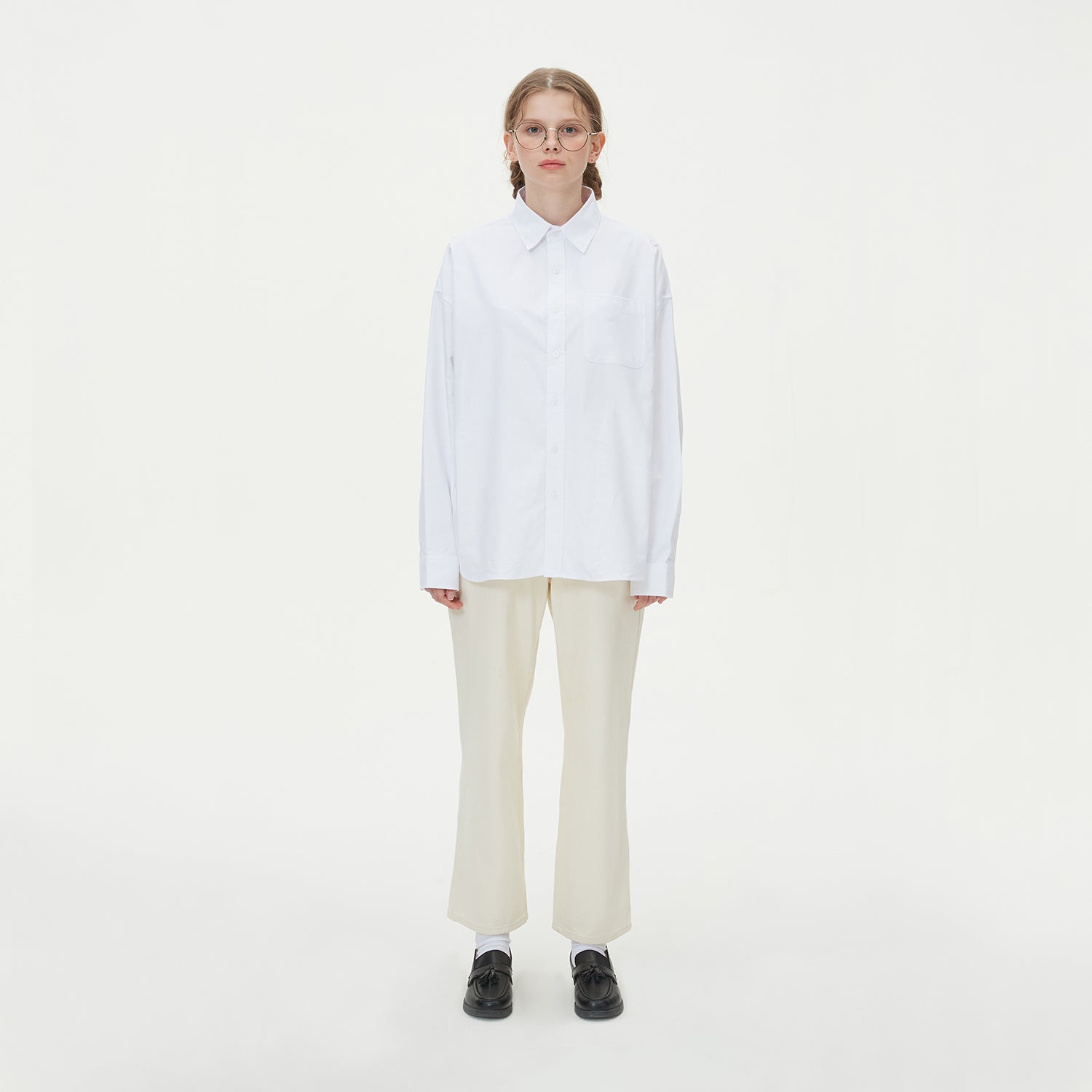 STANDARD OVER-FIT OXFORD SHIRTS_WHITE