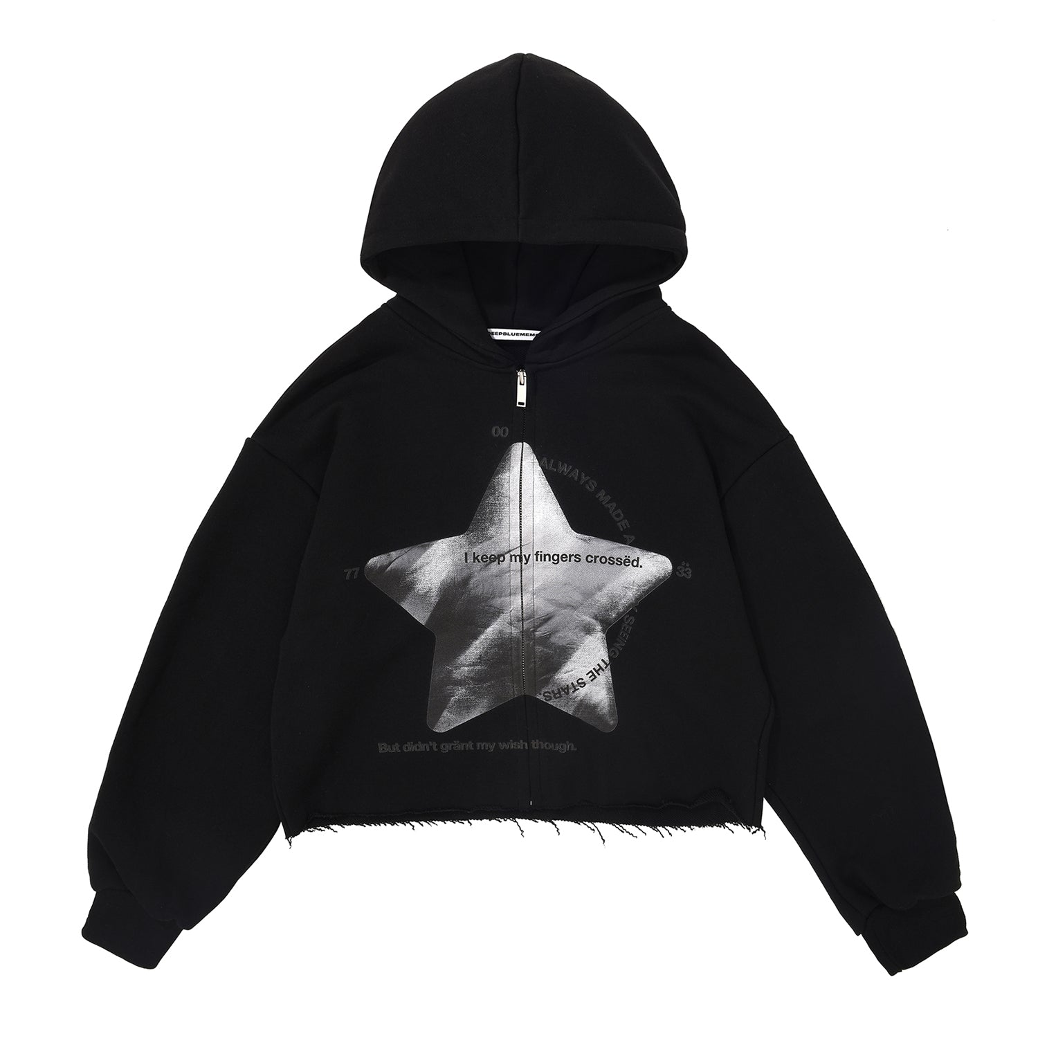 seeing the stars hood zip-up(black)