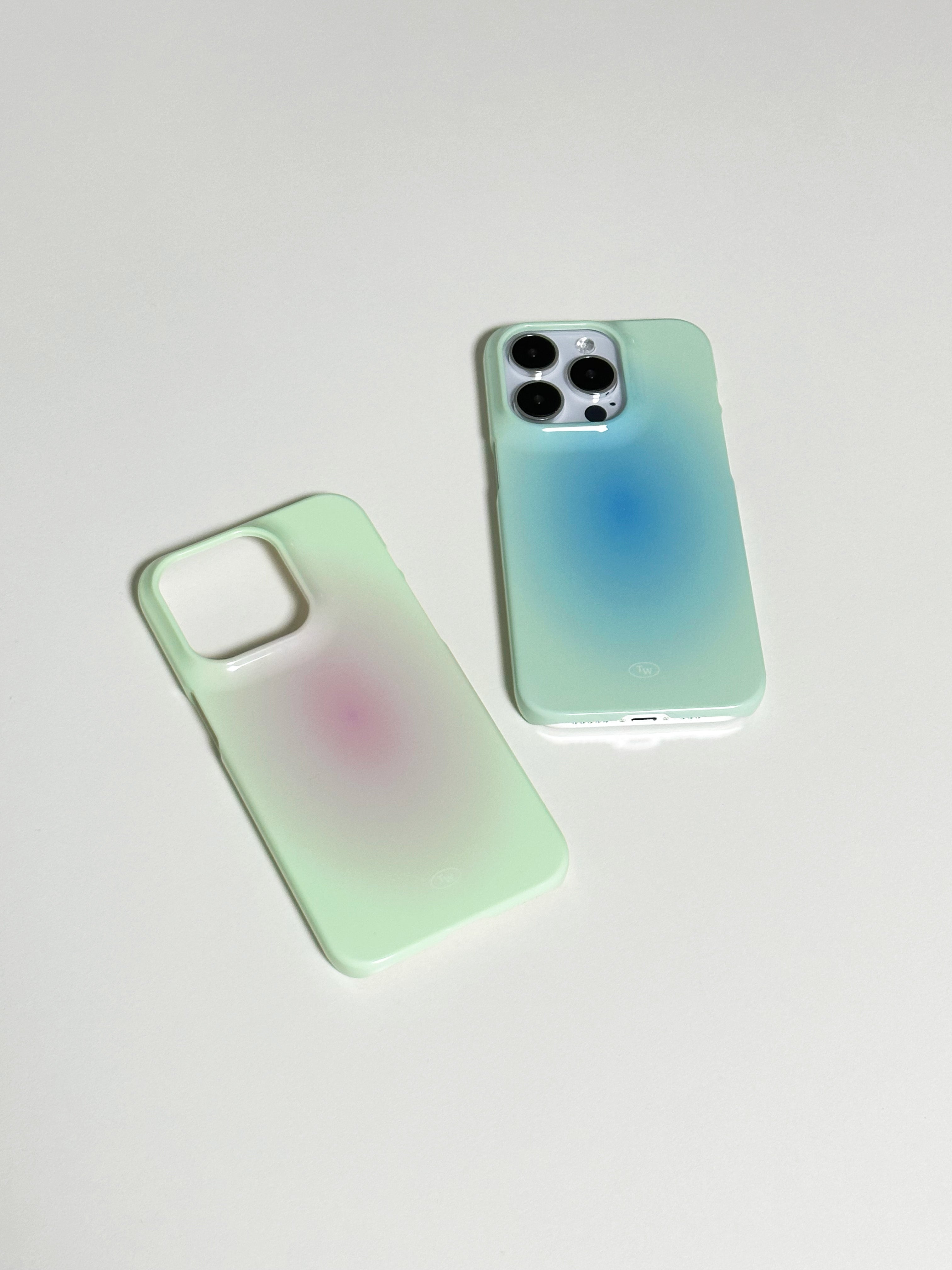 blush hard case-pink(light green)