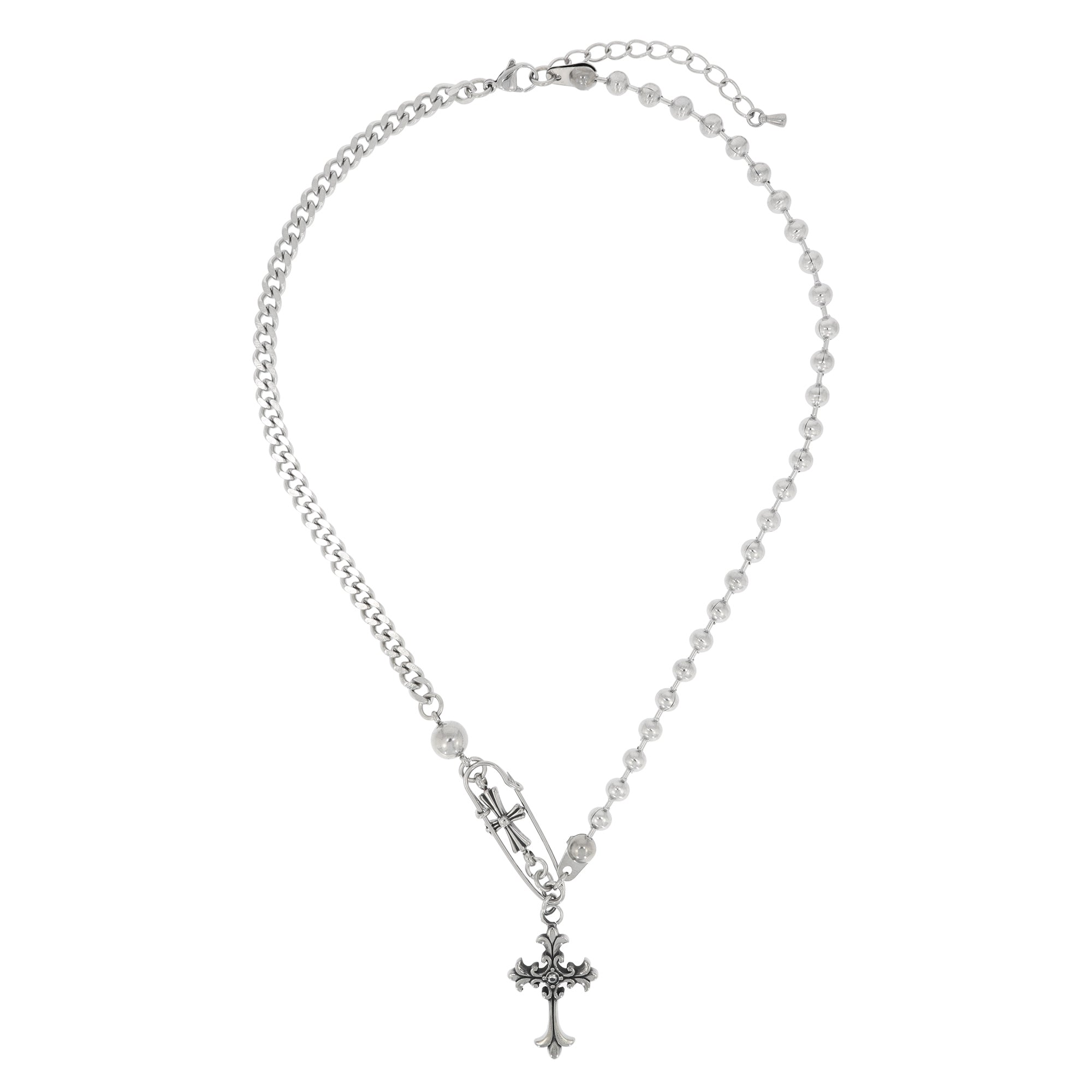 2-Chain Mix and Match Cross Necklace