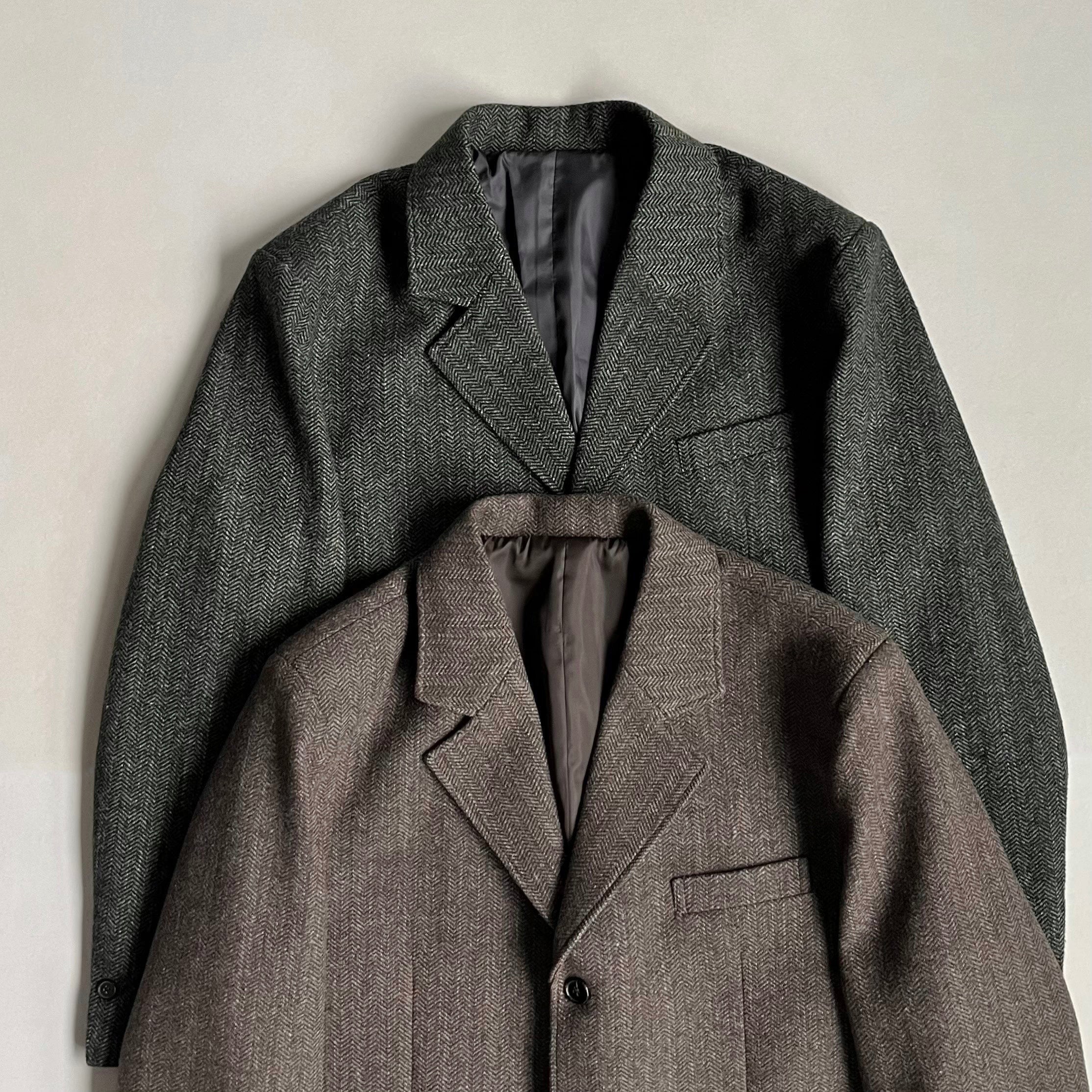 French herringbone wool blazer