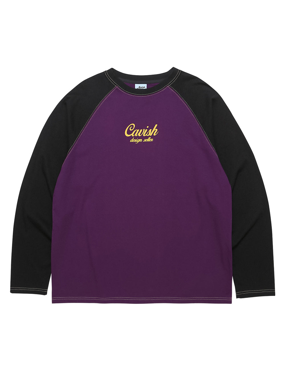 RAGLAN STAR LOGO LS TEE PURPLE(CV2CFUT551A)