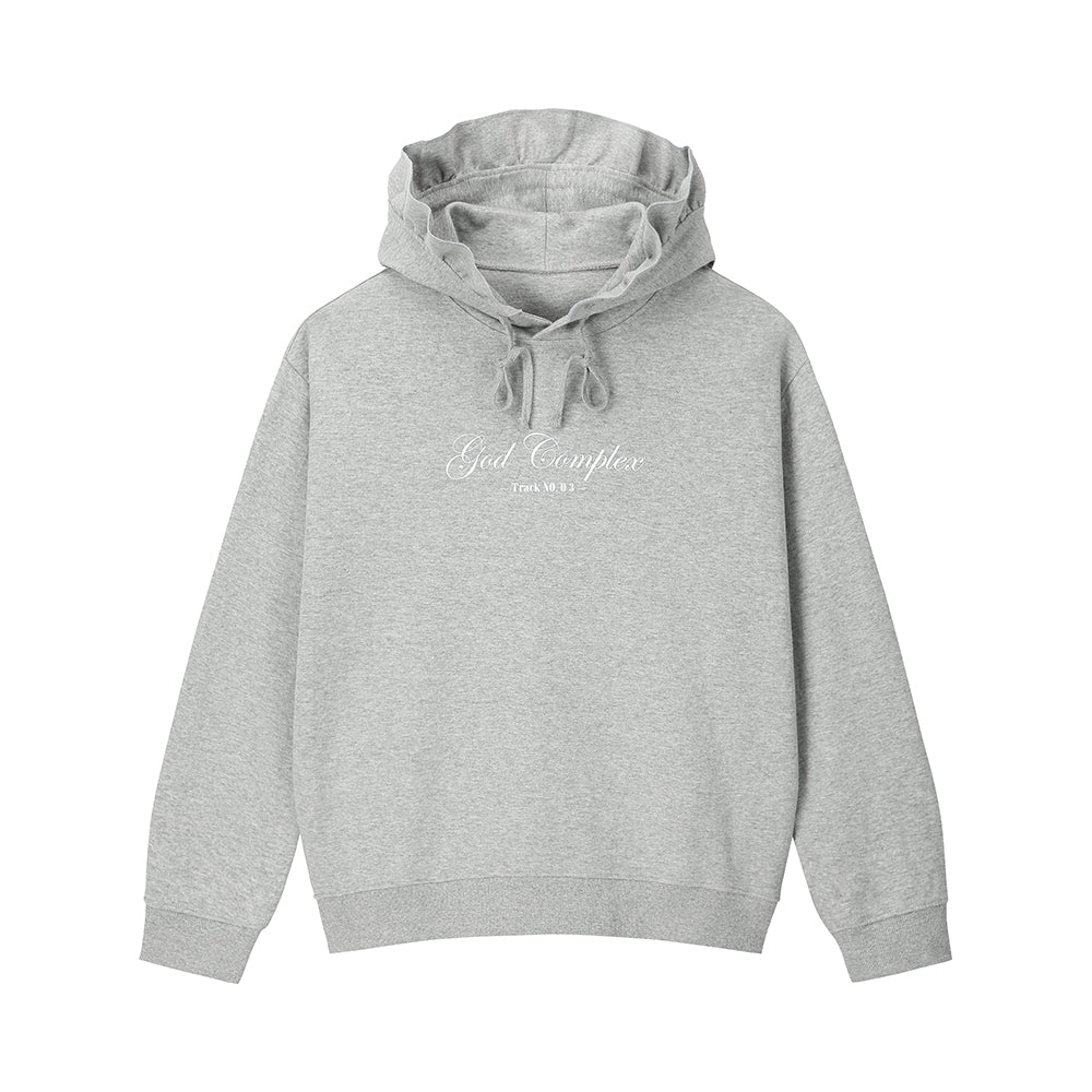 God Complex Ruffle Hoodie - GREY