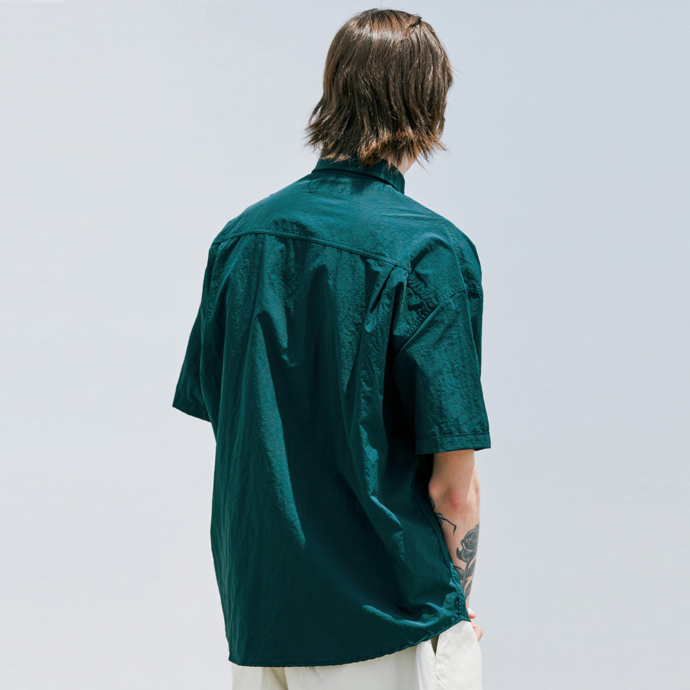 2ND TYPE TRUCKER NYLON SHIRT DARK GREEN