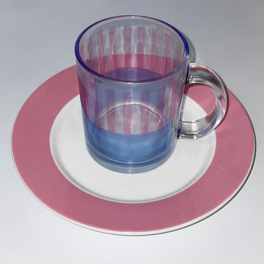 Half Striped Transparent Mug