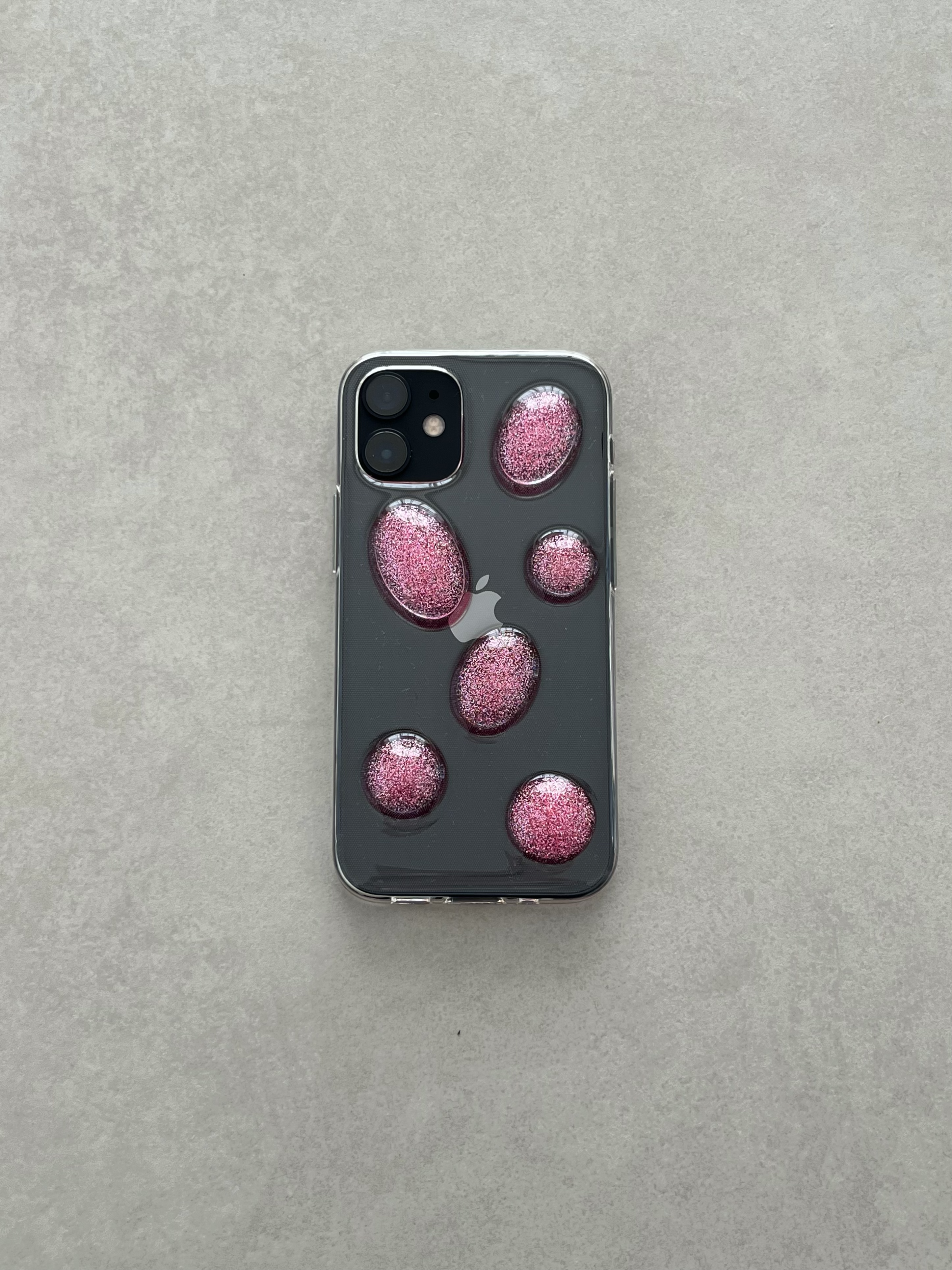 glitter pink iphone resin case