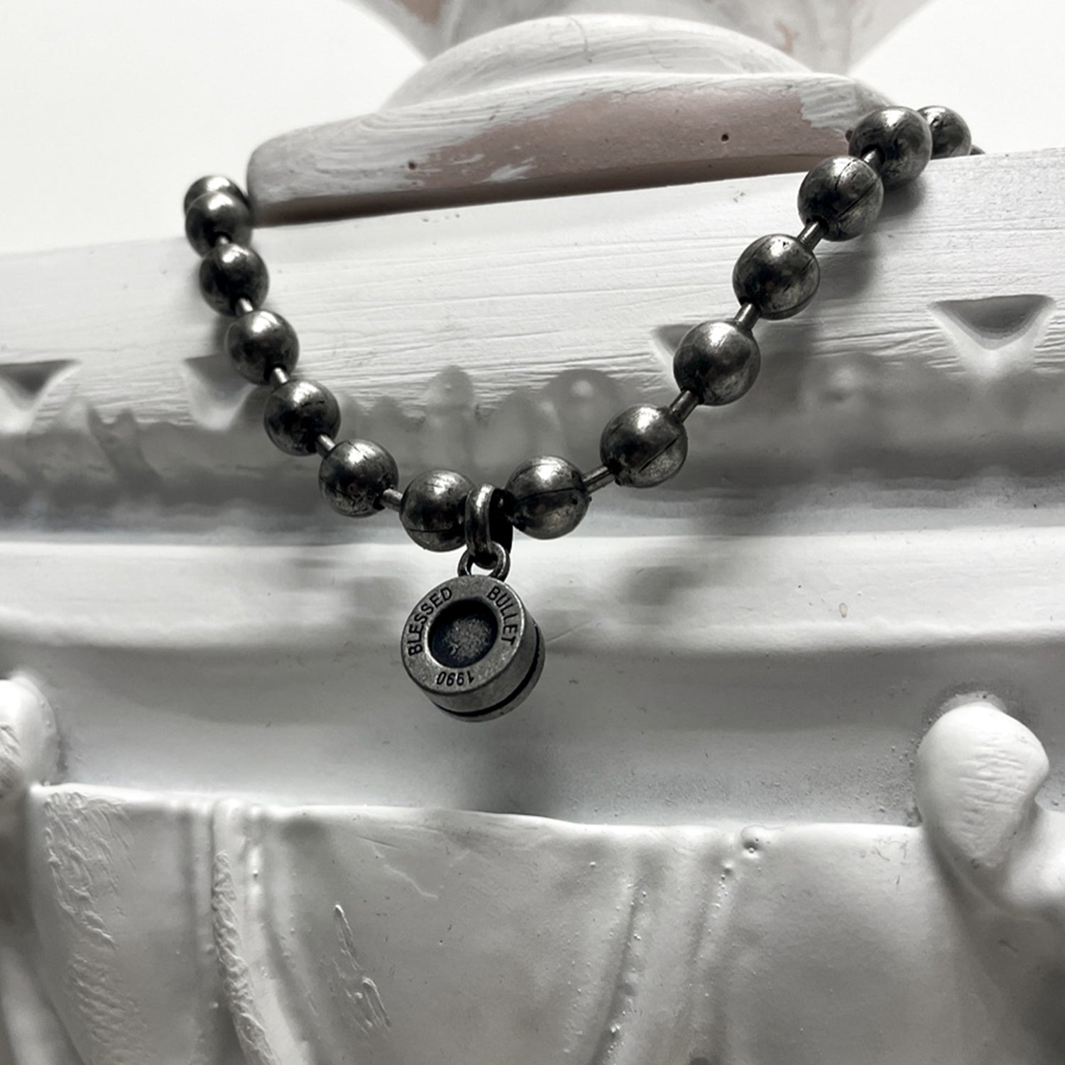 [BLESSEDBULLET]9MM Ball chain BULLETBACK necklace