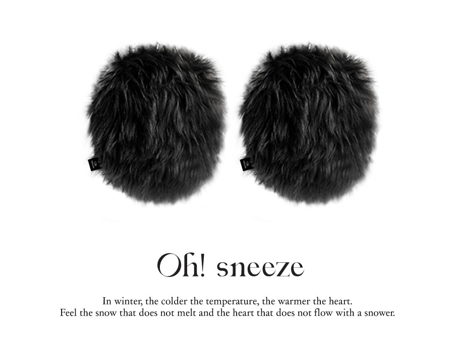 fluffy fur case_ black