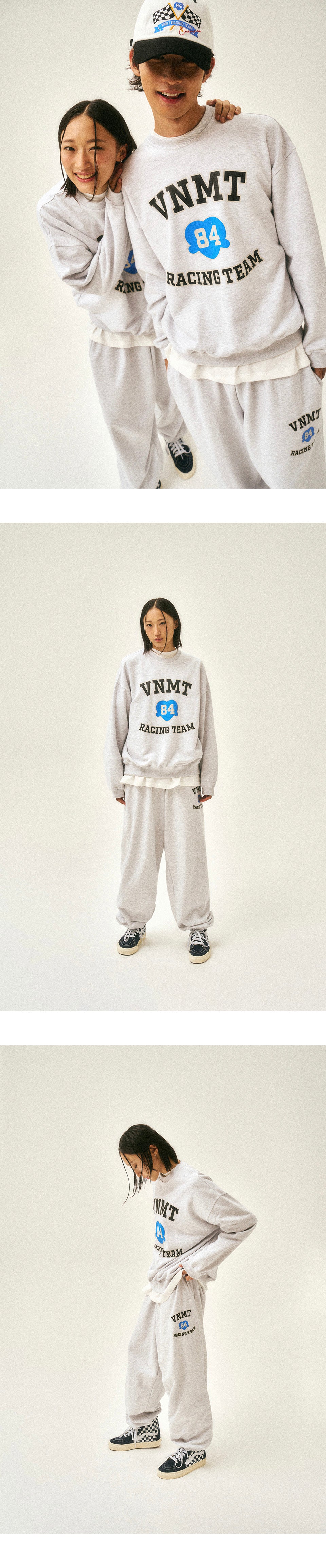 VNMT racing team oversize sweatpants_light gray