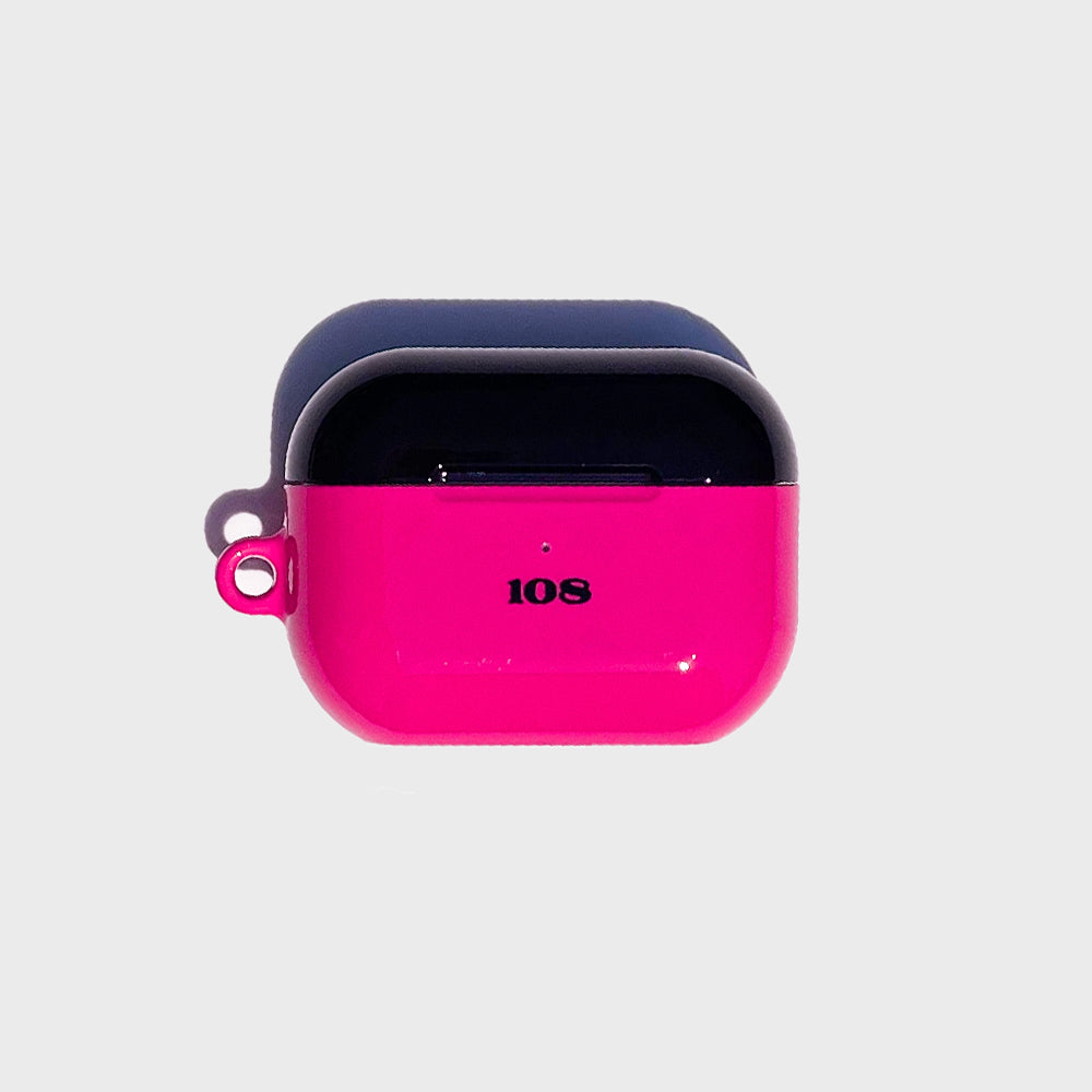 [AirPods] 108 VINYL MAGENTA_BLACK CAP(glossy-slim-hard)