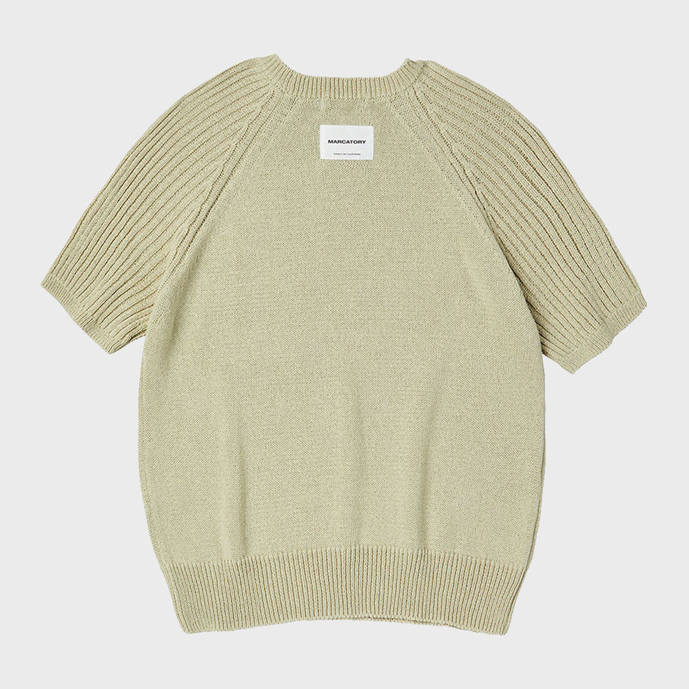 ORGANIC COTTON HALF SLEEVE KNIT (PISTACHIO)